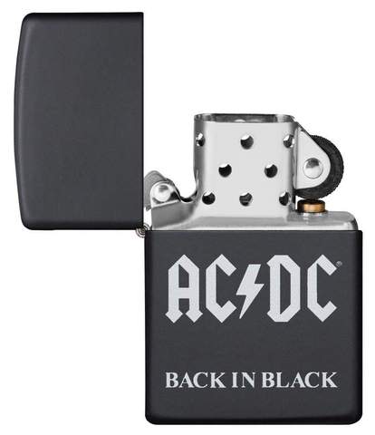 Zippo AC/DC Black Matte Pocket Lighter - Bhawar Store